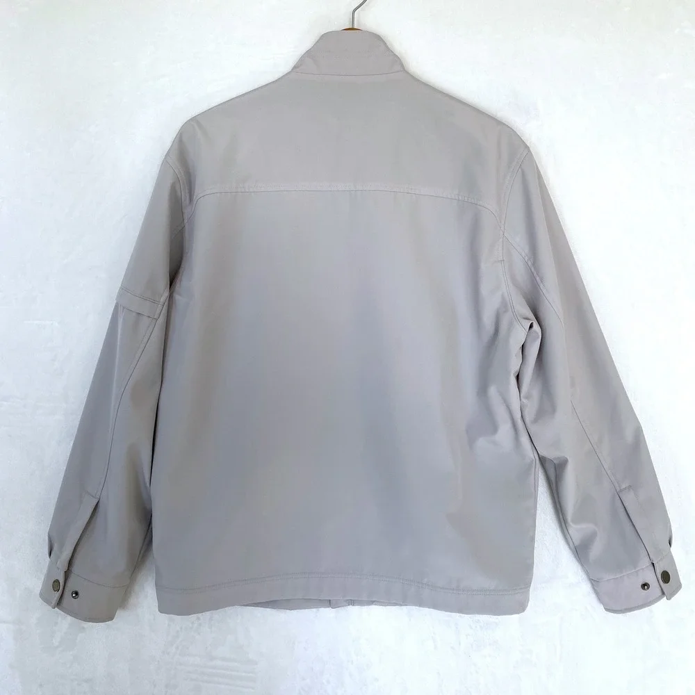 London Fog Harrington Mens Lightweight Full Zip‎ Jacket Light Gray Size M